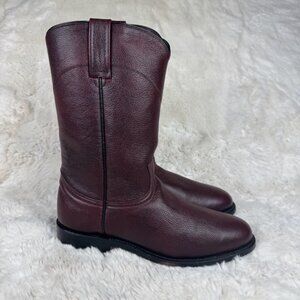 Zecuda by Dan Post Womens US Size 8.5 M Maroon Leather Cowboy Western Boots 2871